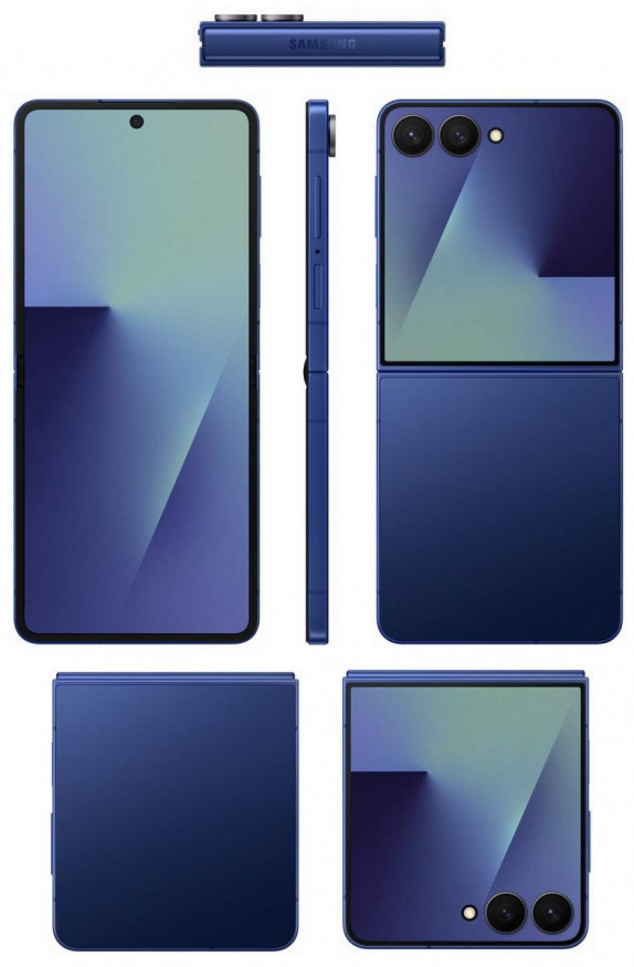 Galaxy Z Flip 7 v tmavě modré barvě