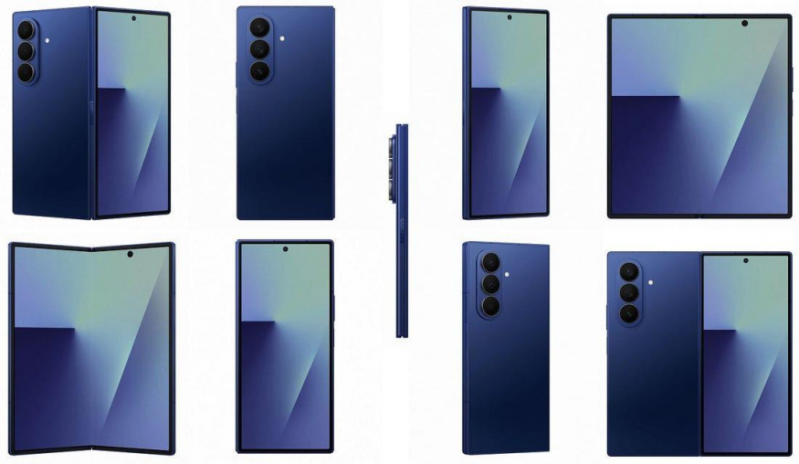 Samsung Galaxy Z Fold 7 v tmavě modré barvě