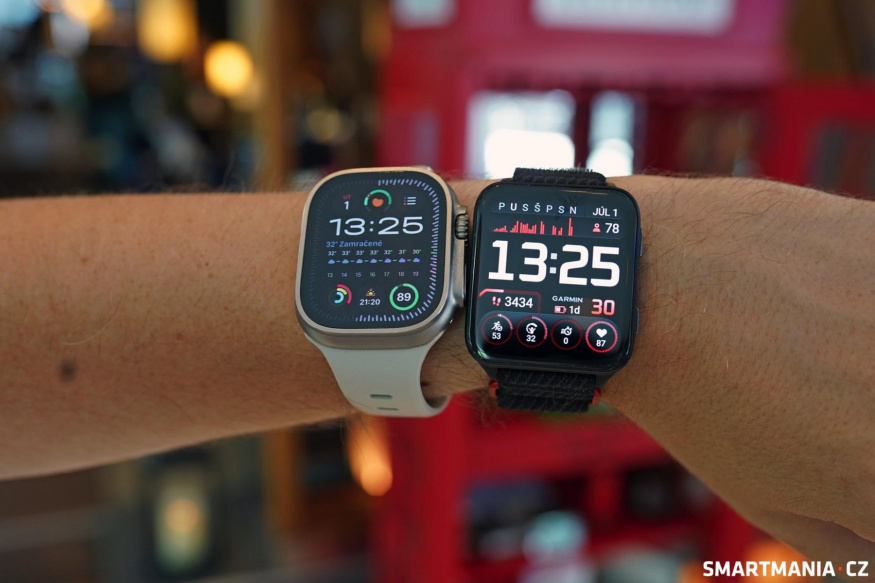 Garmin Venu X1 a Apple Watch Ultra