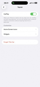 Nové nastavení pro CarPlay