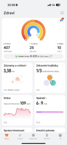 Aplikace Huawei Zdraví a Huawei Watch 5