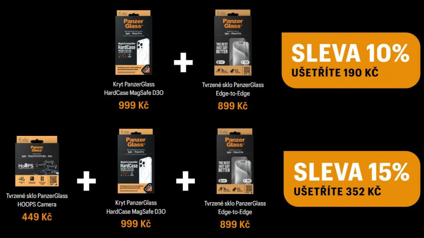 Grafika PanzerGlass lákající na slevu