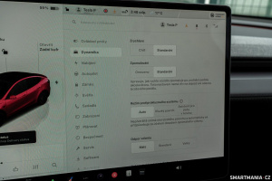 Hlavní menu pro nastavení auta