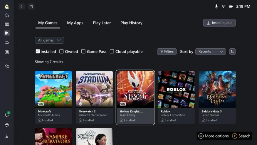 Aplikace Xbox pro kapesní konzole