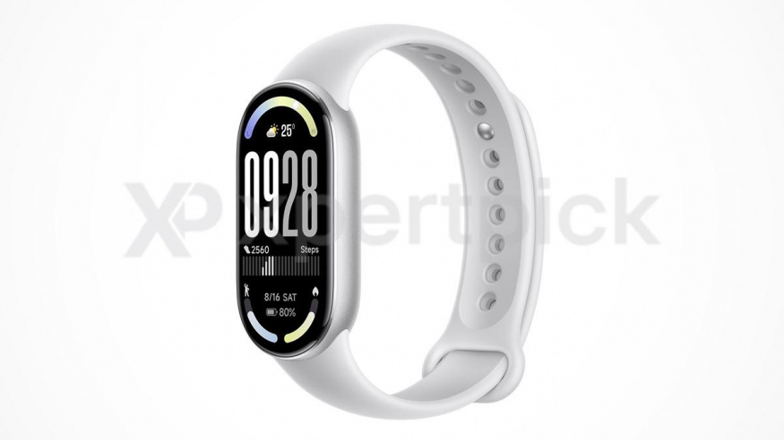 Xiaomi Smart Band 10 ve stříbrné barvě