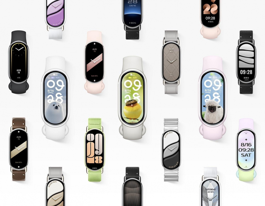 Xiaomi Smart Band 10 v různých barevných variantách