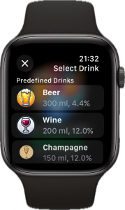 Screenshot z aplikace Drinkulator