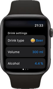 Screenshot z aplikace Drinkulator