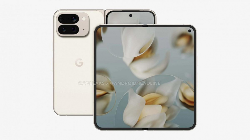 Uniklý render Pixelu 10 Pro Fold