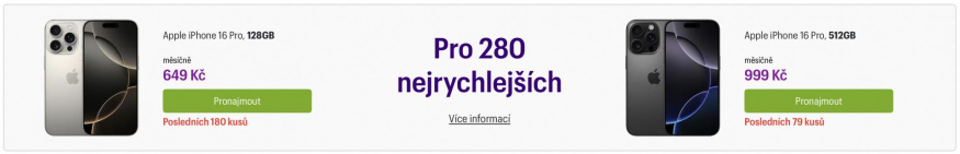 Levnější iPhone tu ještě nebyl! iPhone 16 Pro je za neuvěřitelných 649 Kč měsíčně