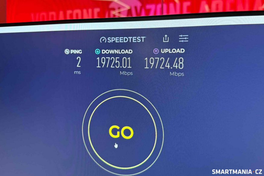 Známý Ookla Speedtest naměřil opakovaně 19,7 Gb/s