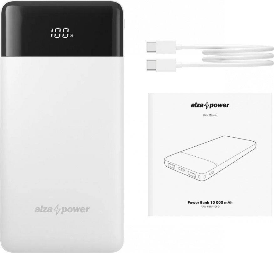 AlzaPower Parade 10000mAh, obsah balení