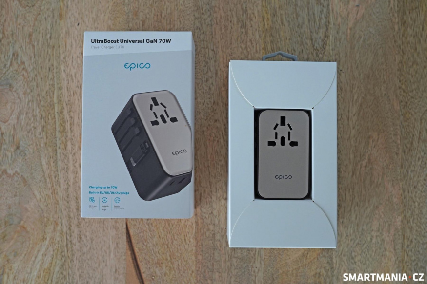 Cestovní nabíjecí adaptér Epico UltraBoost GaN 70 W