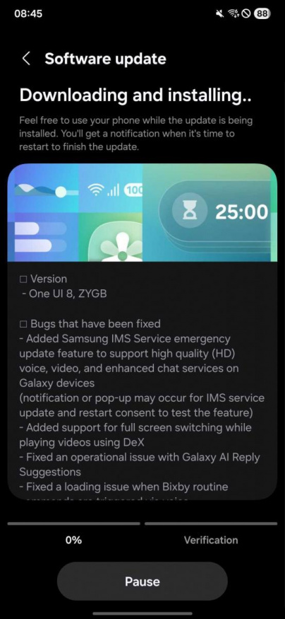 Samsung Galaxy S25 Ultra One Ui 8 Beta 4