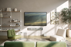 KEF XIO Soundbar na propagačním snímku