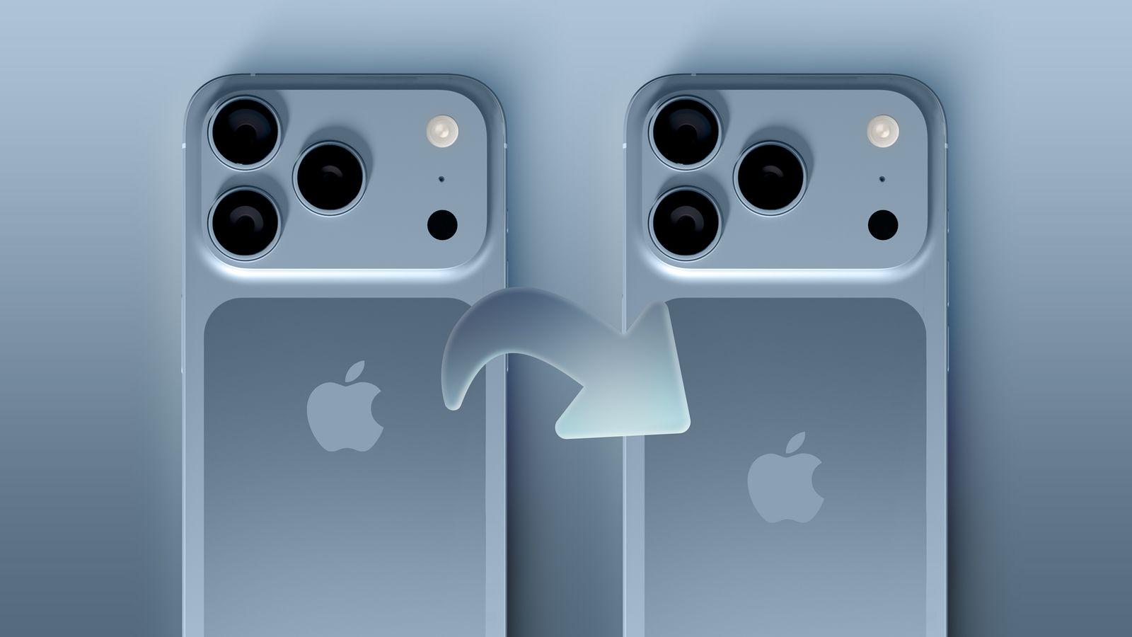 Změna pozice loga Apple na iPhonu 17 Pro