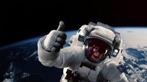 Astronaut NASA ve vesmíru (ilustrační obrázek)