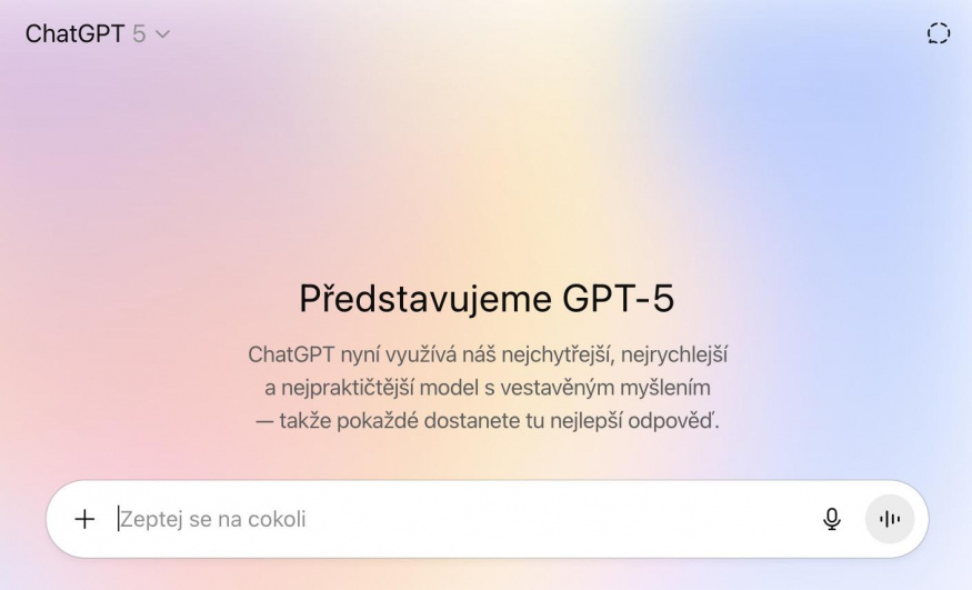 Nejnovější verze ChatGPT 5