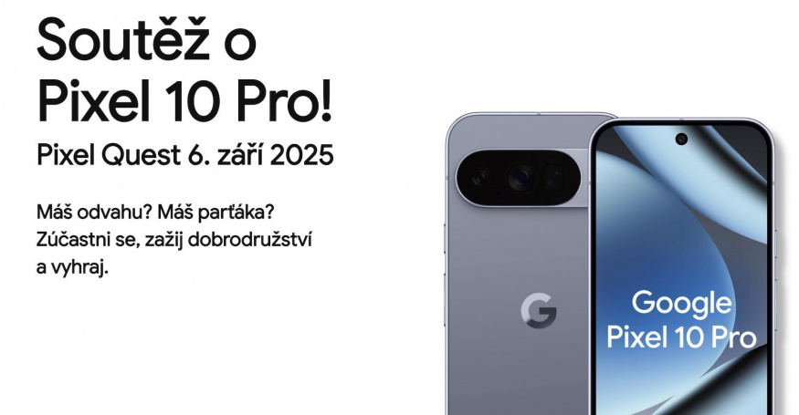 Startuje Google Pixel Quest! Sestavte dvoučlenný tým, zaregistrujte se do 31. srpna a 6. září v pražských Holešovicích hrajte o nový Pixel 10 Pro!