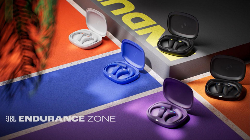 Sluchátka JBL Endurance Zone jsou dostupná v pěti barevných variantách