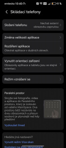 Nastavení ohebného displeje u Honoru Magic V5
