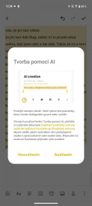 Chytré AI funkce v aplikaci na poznámky