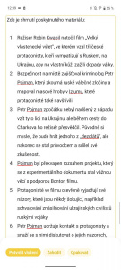 Jednoduchý souhrn do bodů
