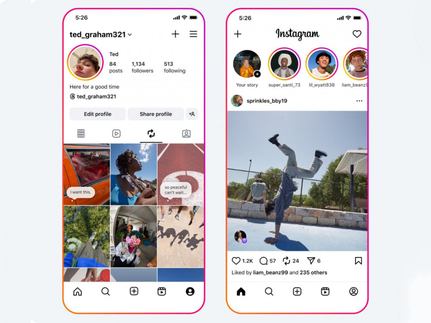 Nová funkce přesdílení příspěvku na Instagramu