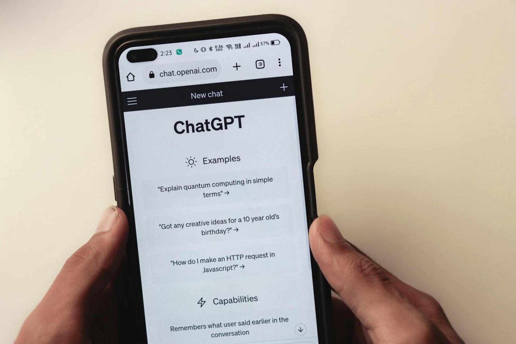 ChatGPT na mobilu