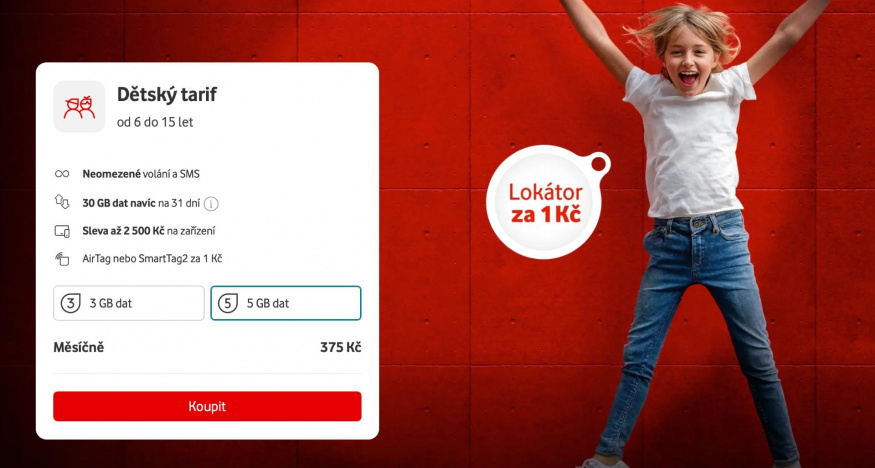 Vodafone má dětský tarif