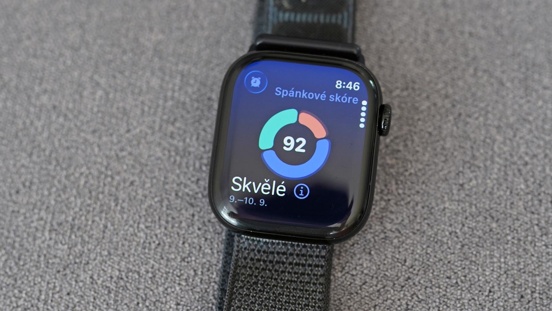 Spánkové skóre na Apple Watch