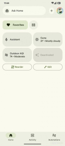 Nové UI aplikace Google Home s Gemini