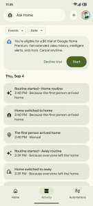 Nové UI aplikace Google Home s Gemini