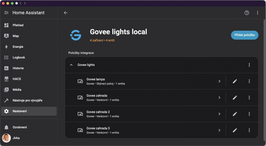 Integrace pro produkty Govee v Home Assistantovi