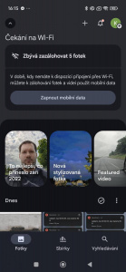 Všimněte si, že Wi-Fi je připojená, ale připojení nikde