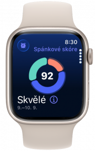 Spánkové skóre na Apple Watch