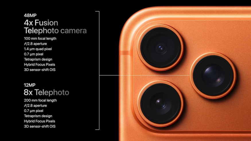 iPhone 17 Pro — parametry fotoaparátů
