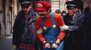 Mario zatýkán britskou policií (ilustrační obrázek)