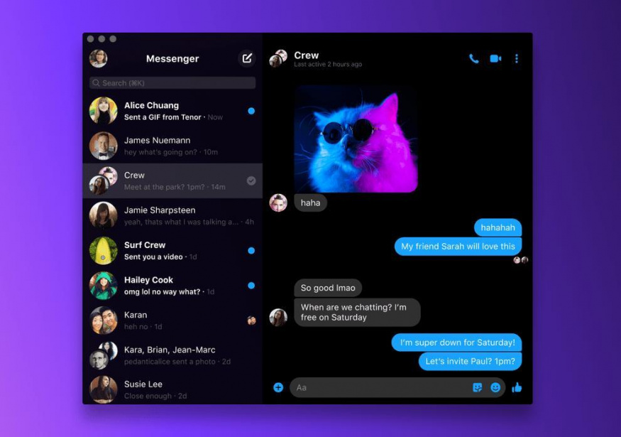 Facebook Messenger pro MacOS