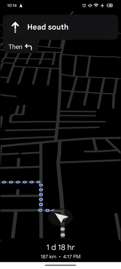 Google Mapy v režimu úspory