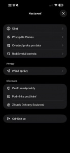 Nastavení aplikace Sora