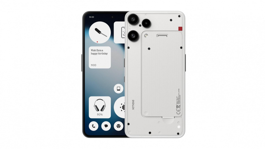 Nothing Phone 3a Lite v bílé barvě