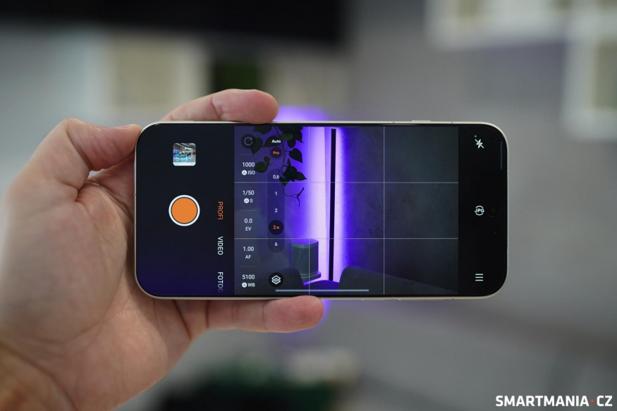 Aplikace pro focení – Pro režim