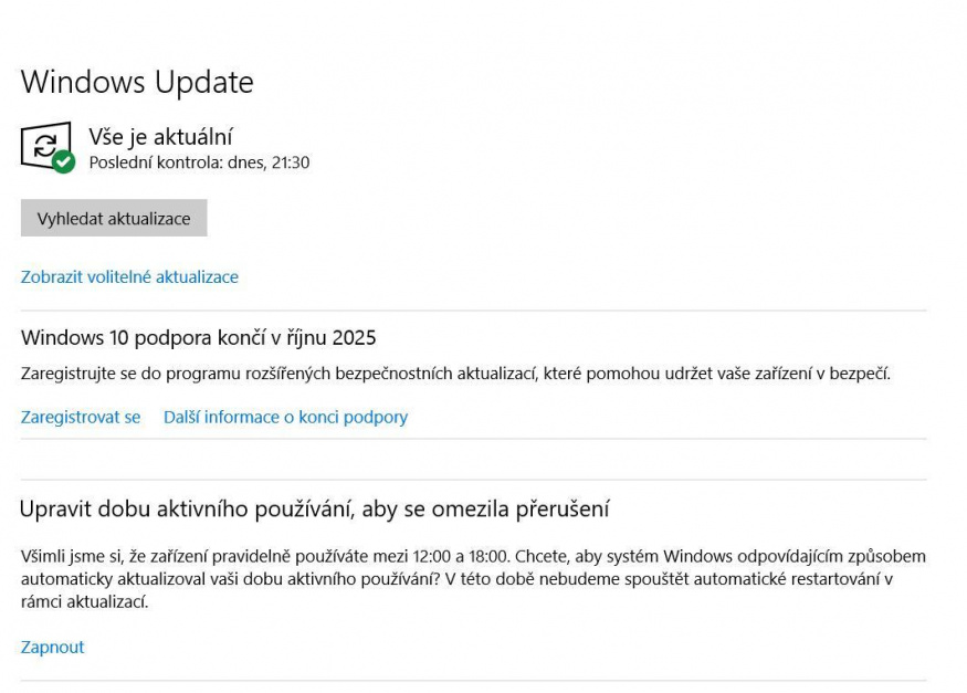 Podpora Windows 10 (1)