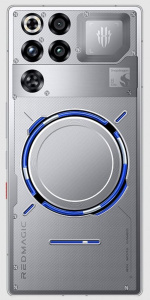 Red Magic 11 Pro+ ve stříbrné transparentní barvě