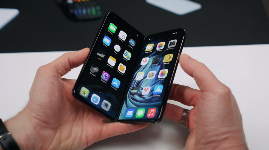 Koncept možné podoby ohebného iPhonu (ilustrační obrázek) Koncept možné podoby ohebného iPhonu (ilustrační obrázek)