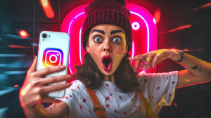 Pubarťačka na sociální síti Instagram (ilustrační obrázek) Pubarťačka na sociální síti Instagram (ilustrační obrázek)