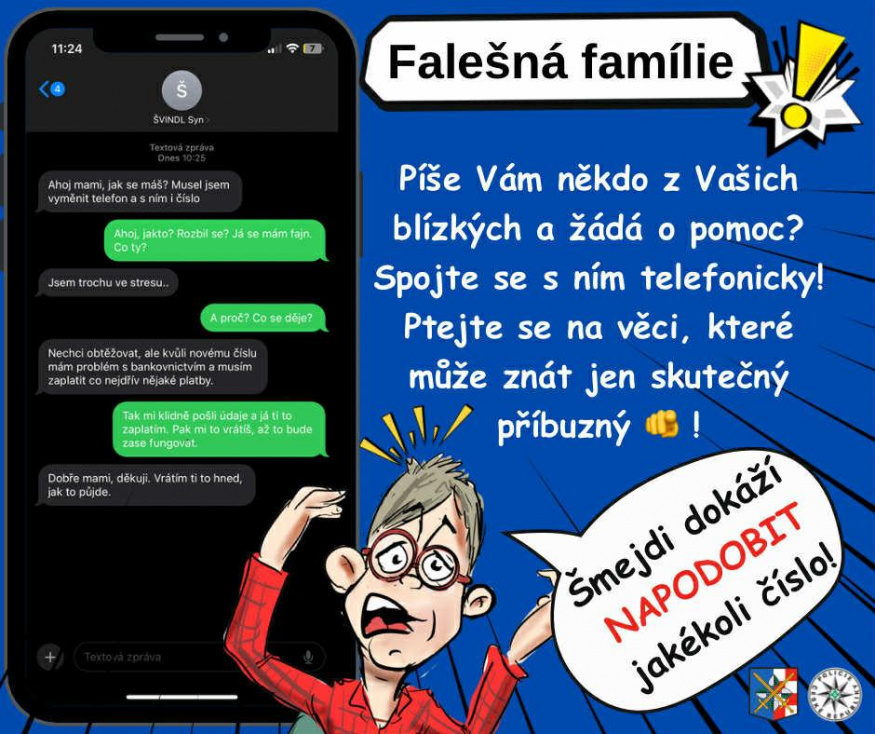 Komiks Pan Prokoukl upozorňující na nebezpečí na internetu