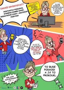 Komiks Pan Prokoukl upozorňující na nebezpečí na internetu