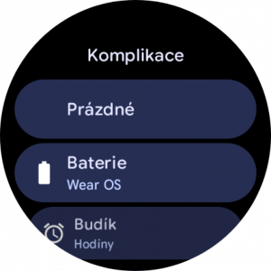 Výběr komplikací pro ciferníky obsahuje desítky položek
